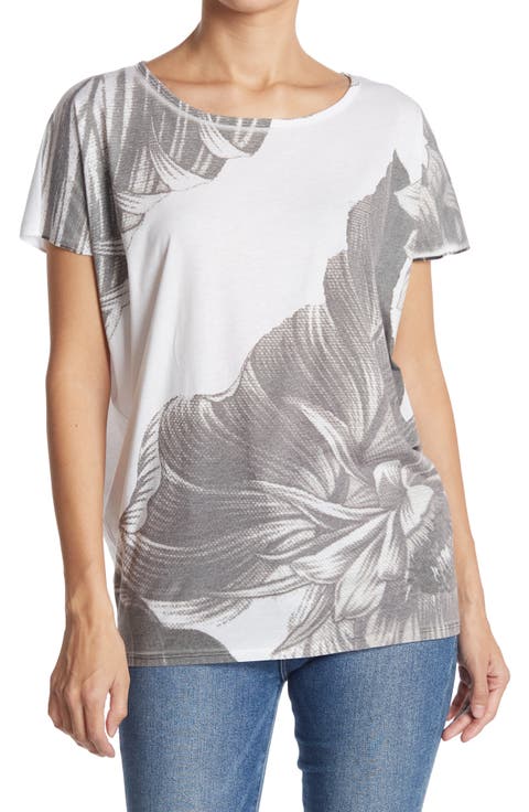 Burnout Cap Sleeve Dolman T-Shirt