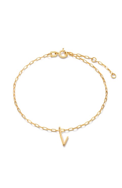 Gold Charm Letter Bracelet