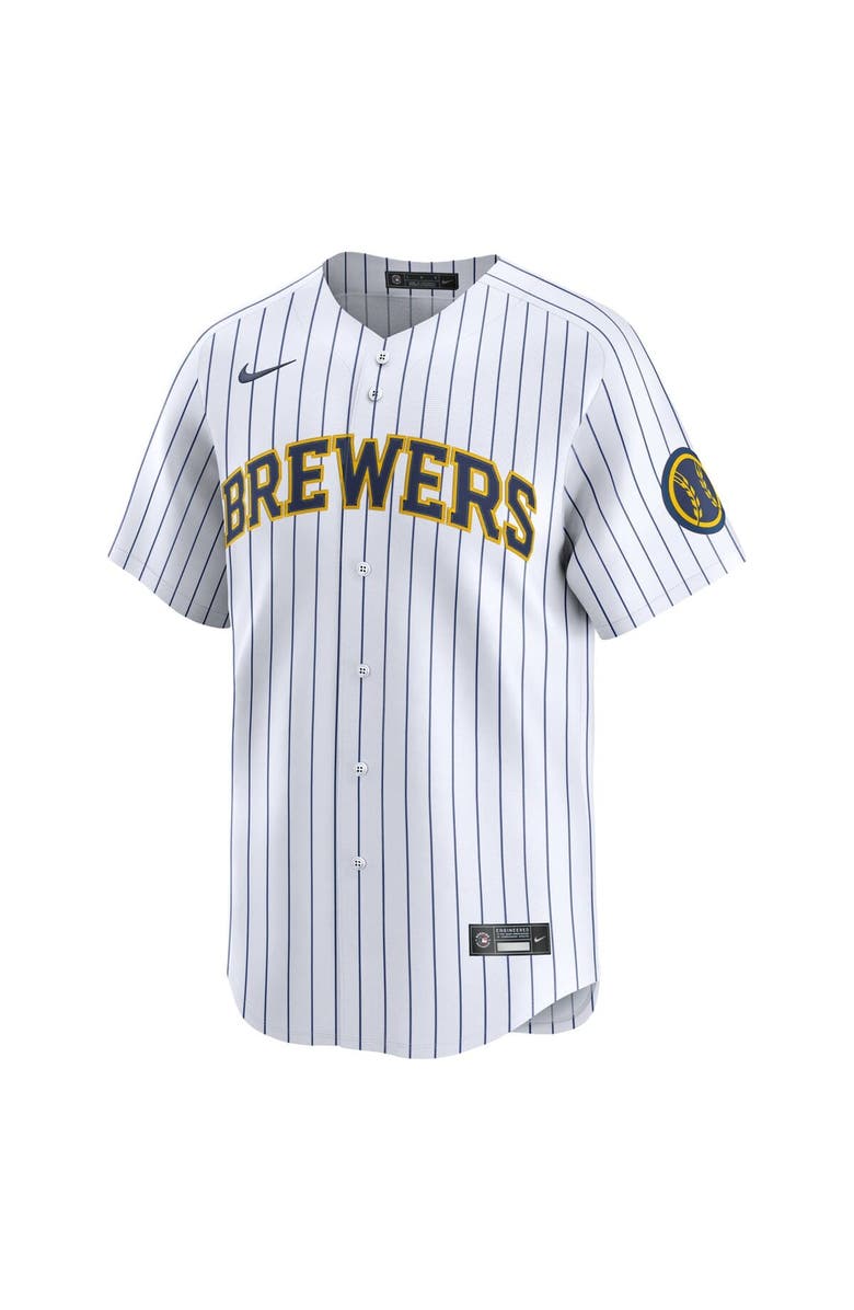 Nike Men's Nike White Milwaukee Brewers Alternate Limited Jersey, Alternate, color, 