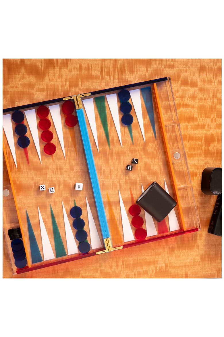 Acrylic Backgammon Set, Alternate, color, MULTI COLOR