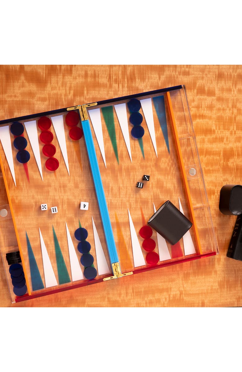 Bey-Berk Acrylic Backgammon Set, Alternate, color, Multi Color