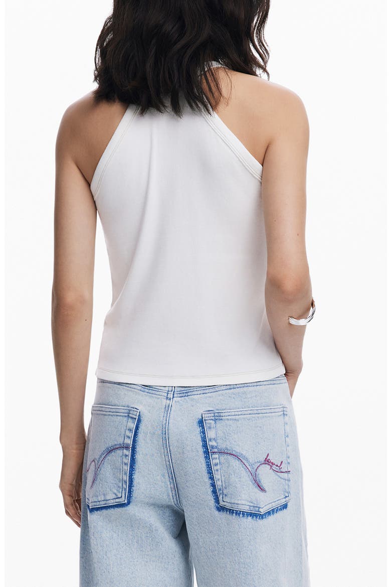 Straps Rib Tank, Alternate, color, WHITE
