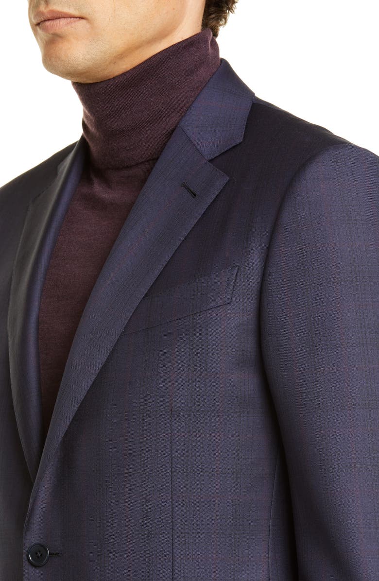 ZEGNA Ermenegildo Zegna Classic Fit Plaid Wool Suit, Alternate, color, 
