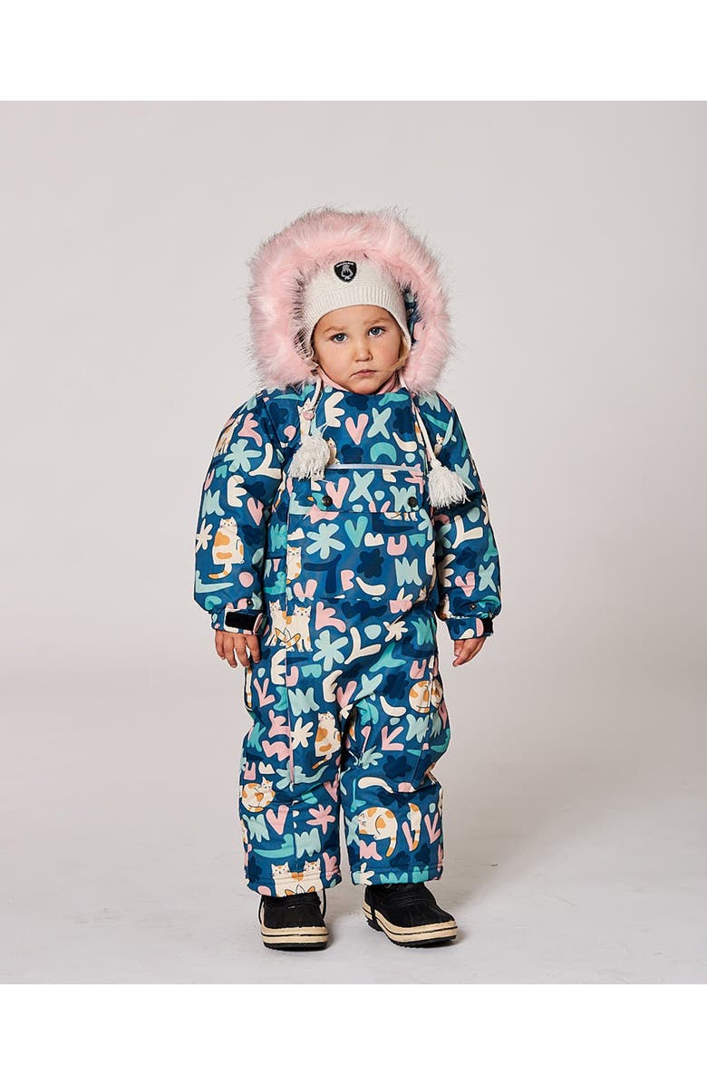 Deux par Deux One-Piece Play Snowsuit Designed for Car Seat Cat, Alternate, color,