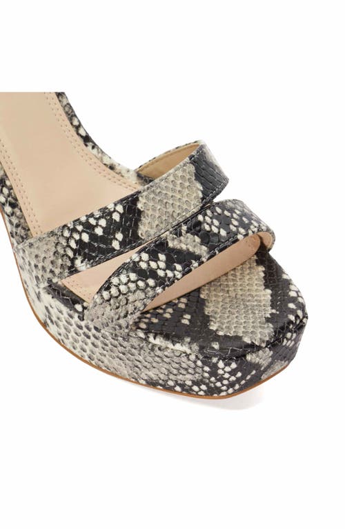 Dune London Molten Platform Sandal In Brown