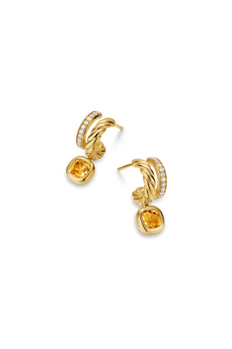 Mercer® Color Two-Row Drop Earrings, 19.5mm, Alternate, color, CITRINE