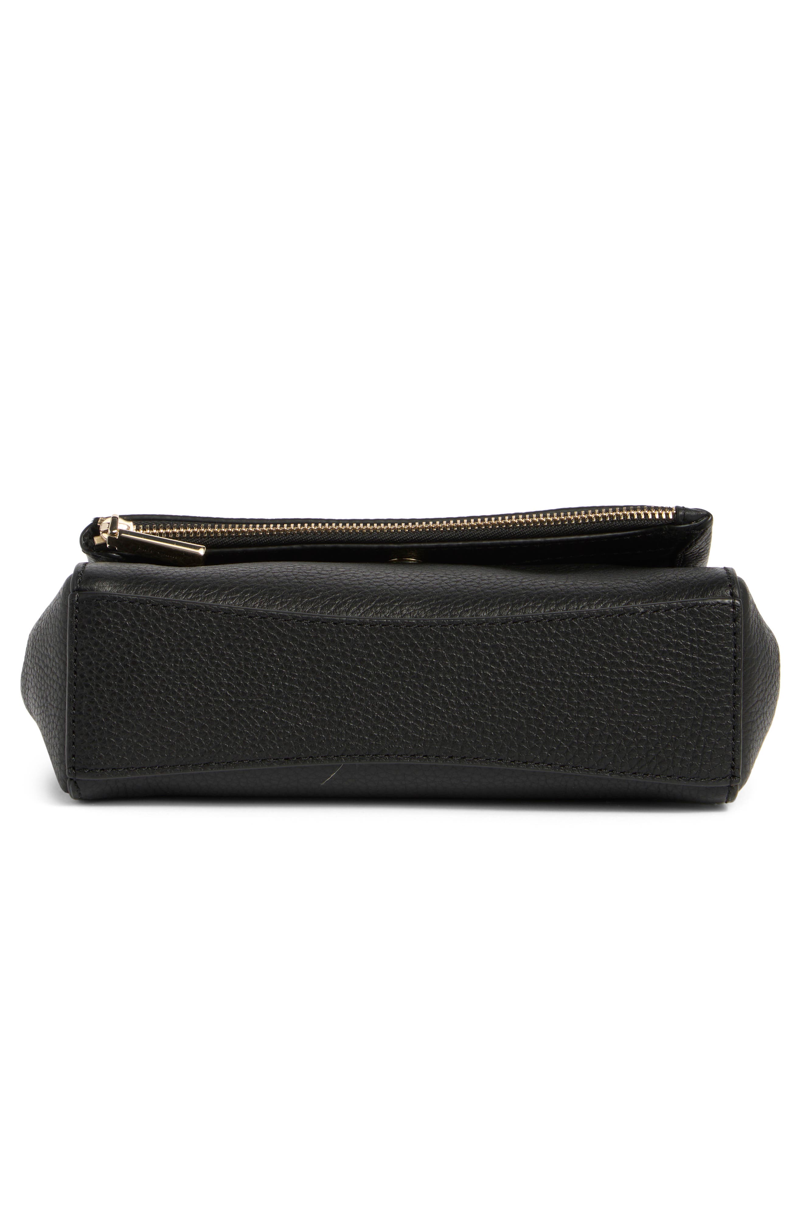 Kate Spade New York leila pebble leather mini flap bag, Alternate, color, 