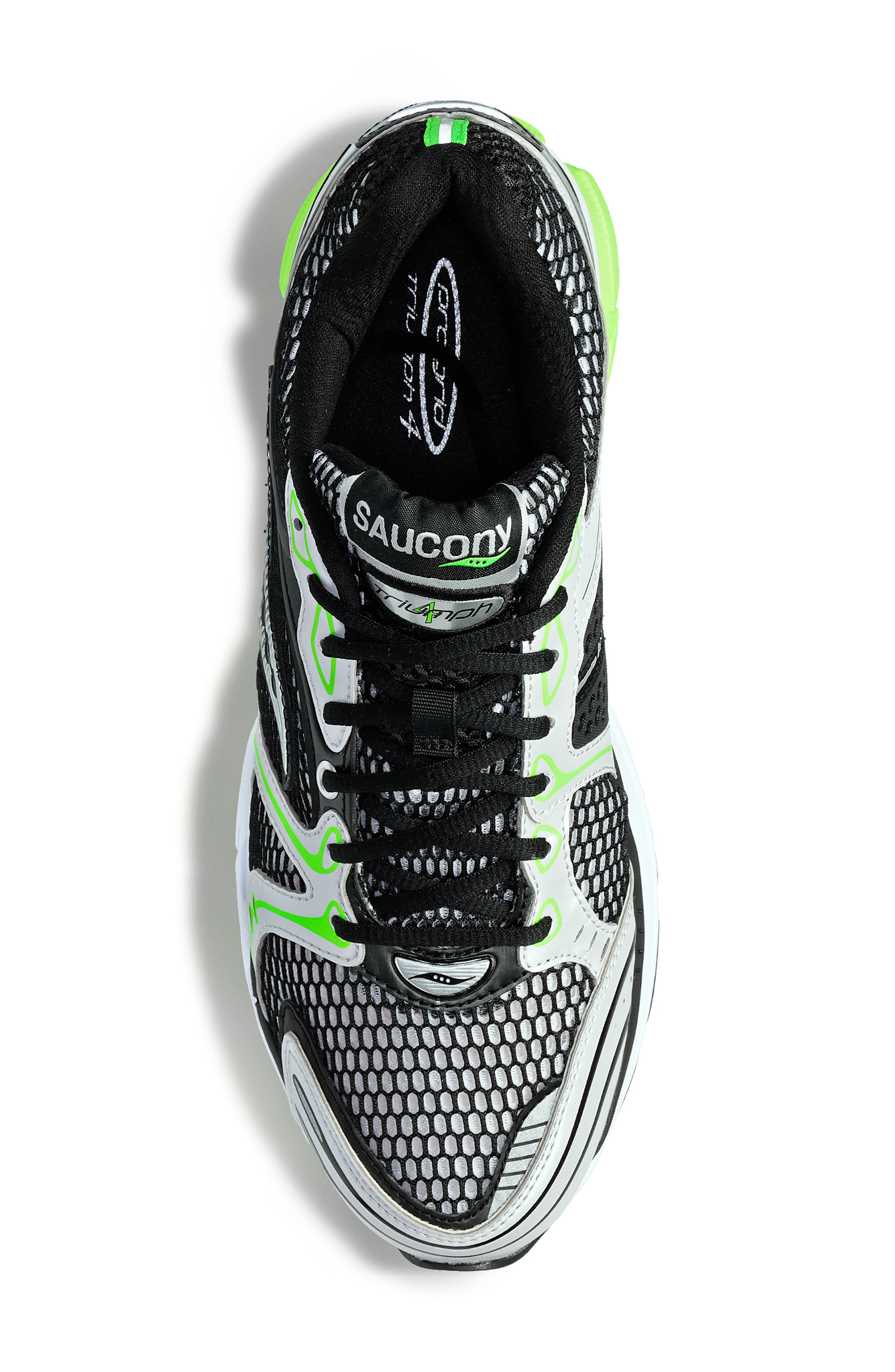 Saucony ProGrid Triumph 4 Running Shoe, Alternate, color, Black/Silver