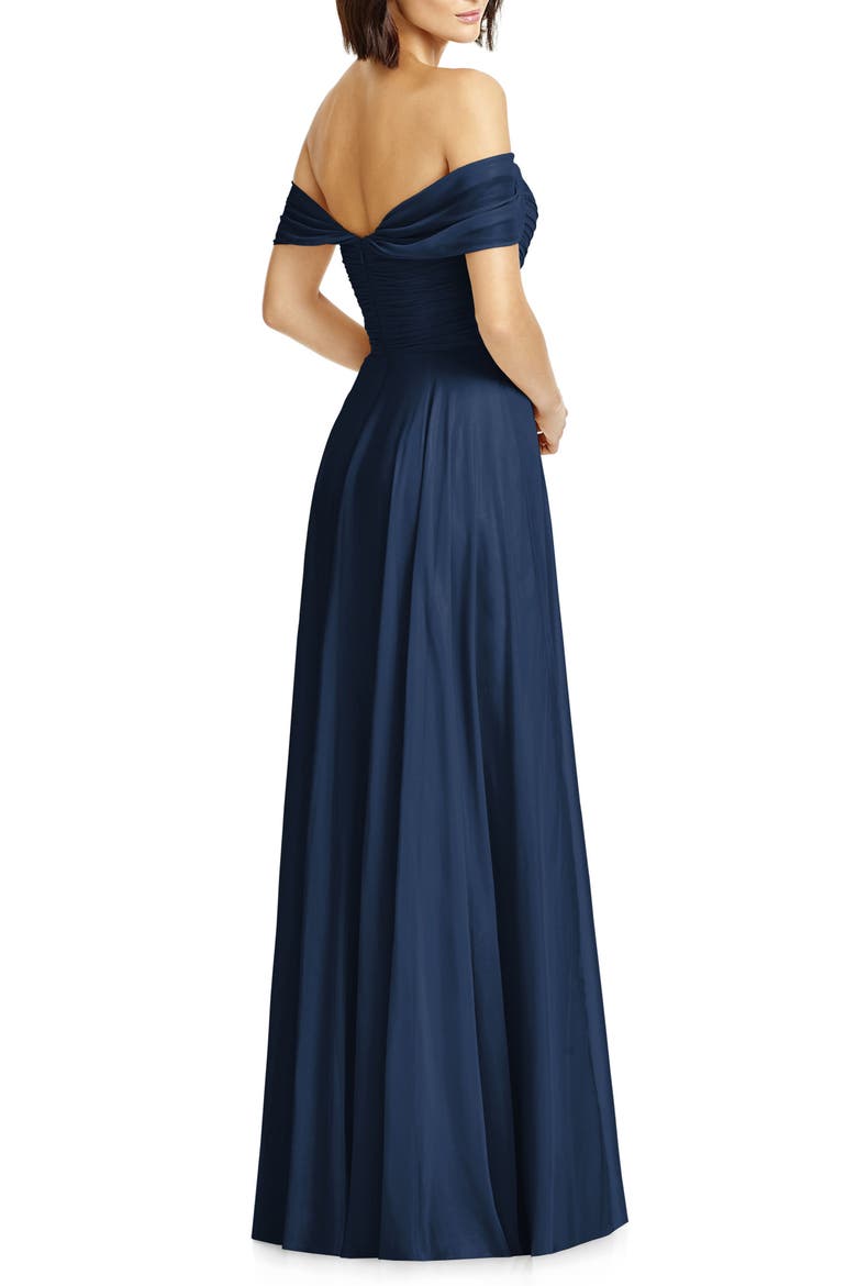 FULL LENGTH OFF THE SHOULDER L, Alternate, color, MIDNIGHT