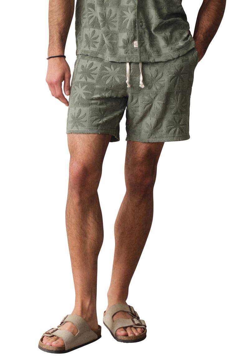 Rico Terry Drawstring Shorts, Main, color, SEA SPRAY