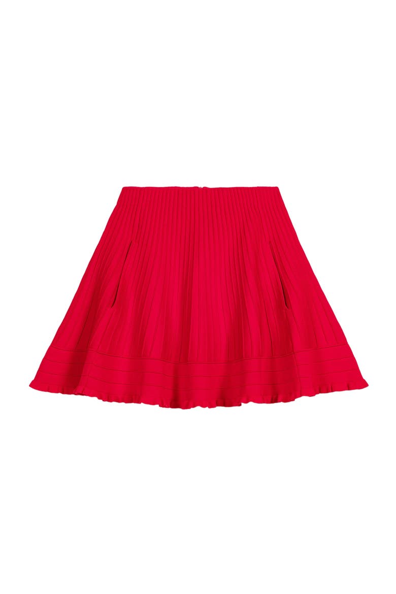 Compact knit short skirt, Alternate, color, Red
