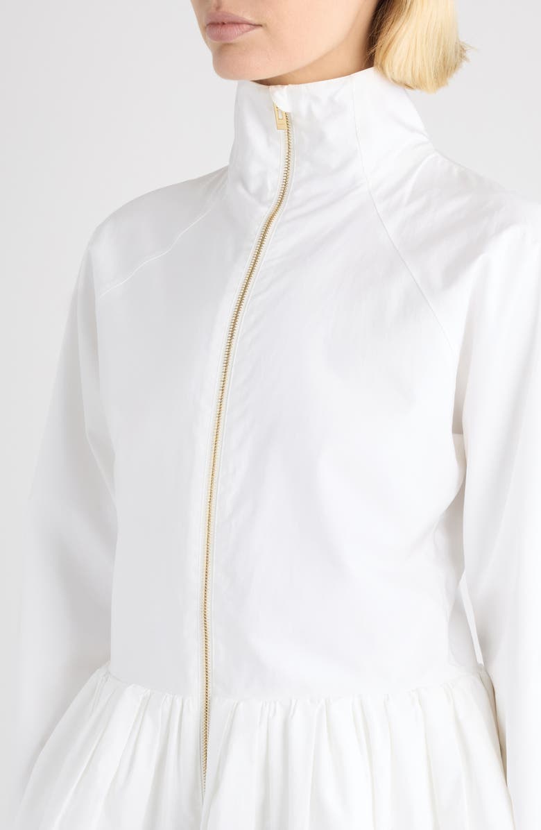 Alaïa Cotton Peplum Jacket, Alternate, color, Blanc