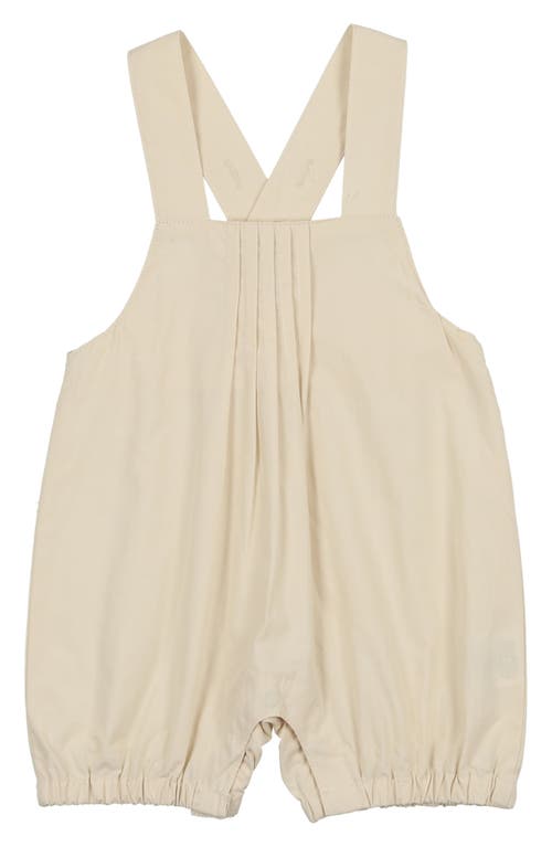 Maniere Manière Kids' Pleated Overalls In Neutral