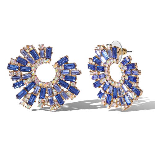 Jessica Simpson Fashion Earrings With Crystal In Blue