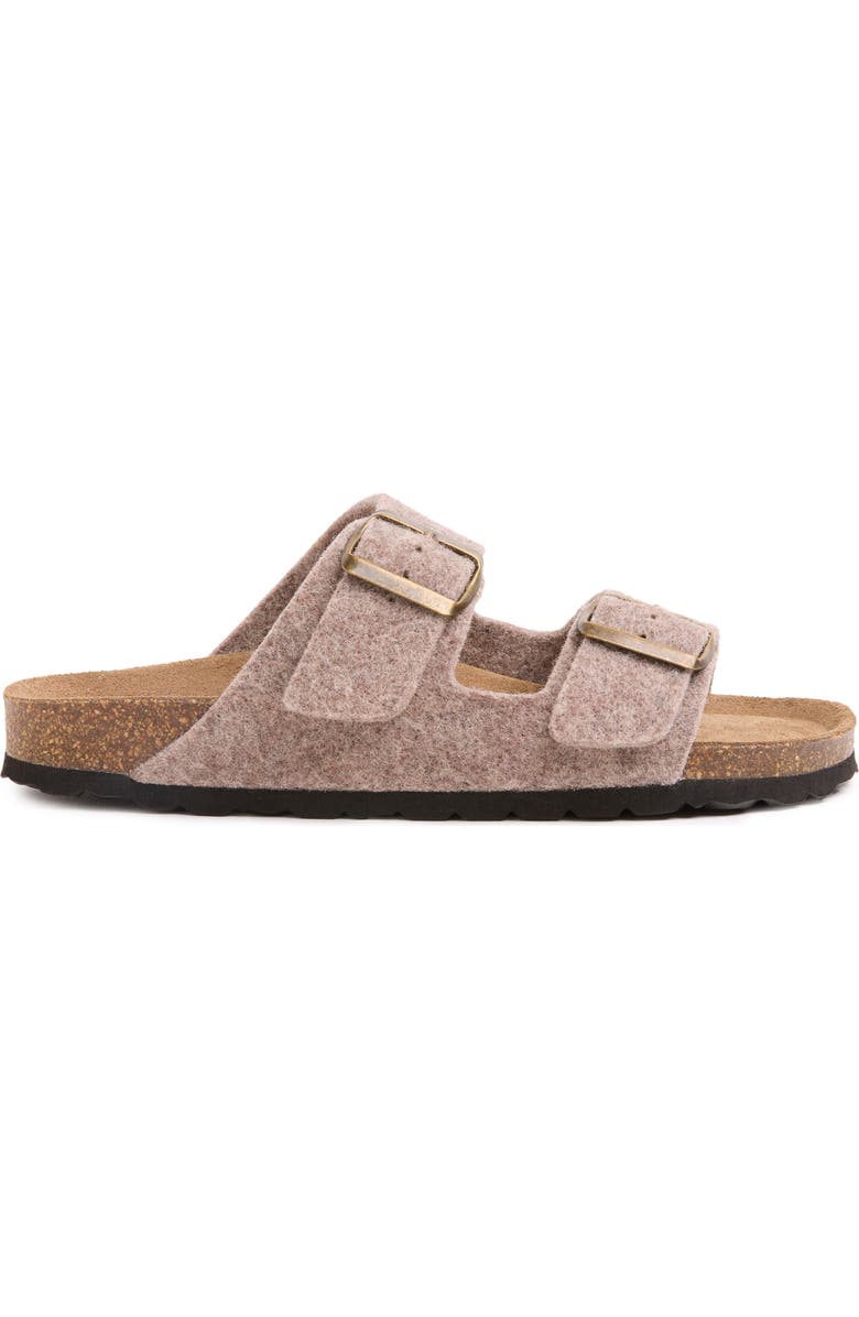 Celtic & Co. Felt Double Buckle Slide Sandal, Alternate, color, Taupe