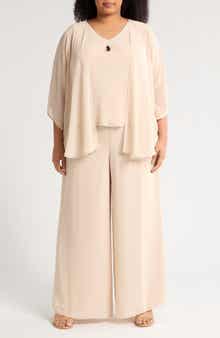 Marina Chiffon Top, Jacket & Pants Set