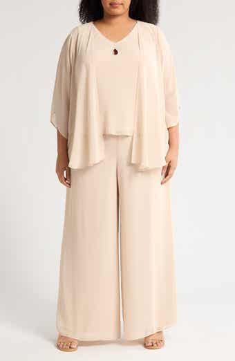 Marina Chiffon Top, Jacket & Pants Set