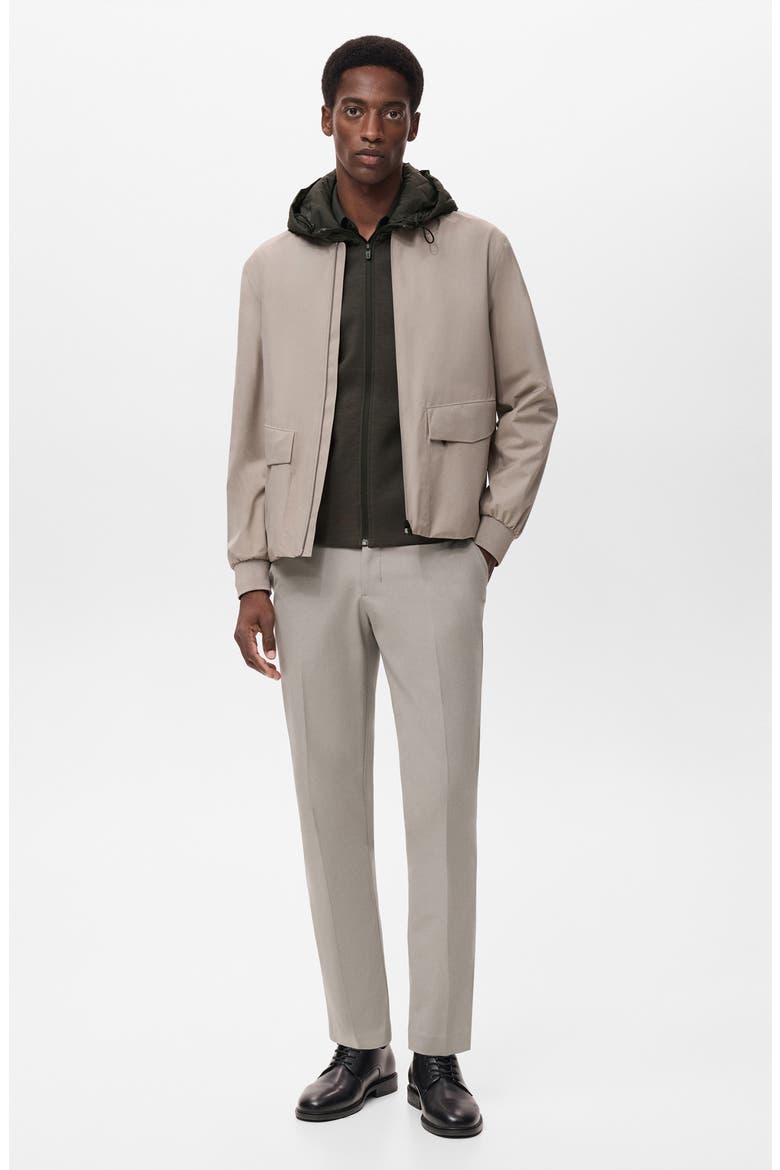 Slim Fit Thermolite® Flat Front Pants, Alternate, color, LIGHT/ PASTEL GREY