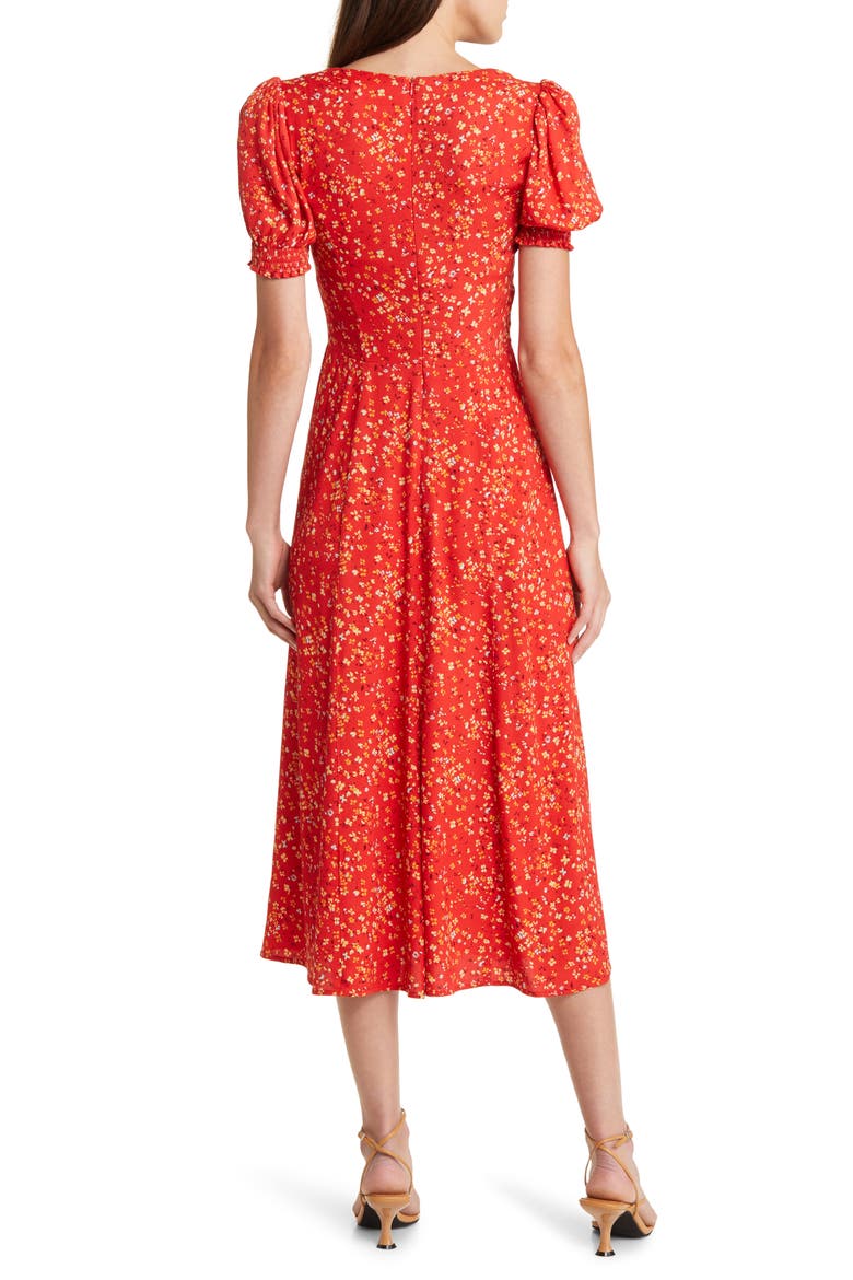 Lacey Smocked Sleeve Dress, Alternate, color, BAILA