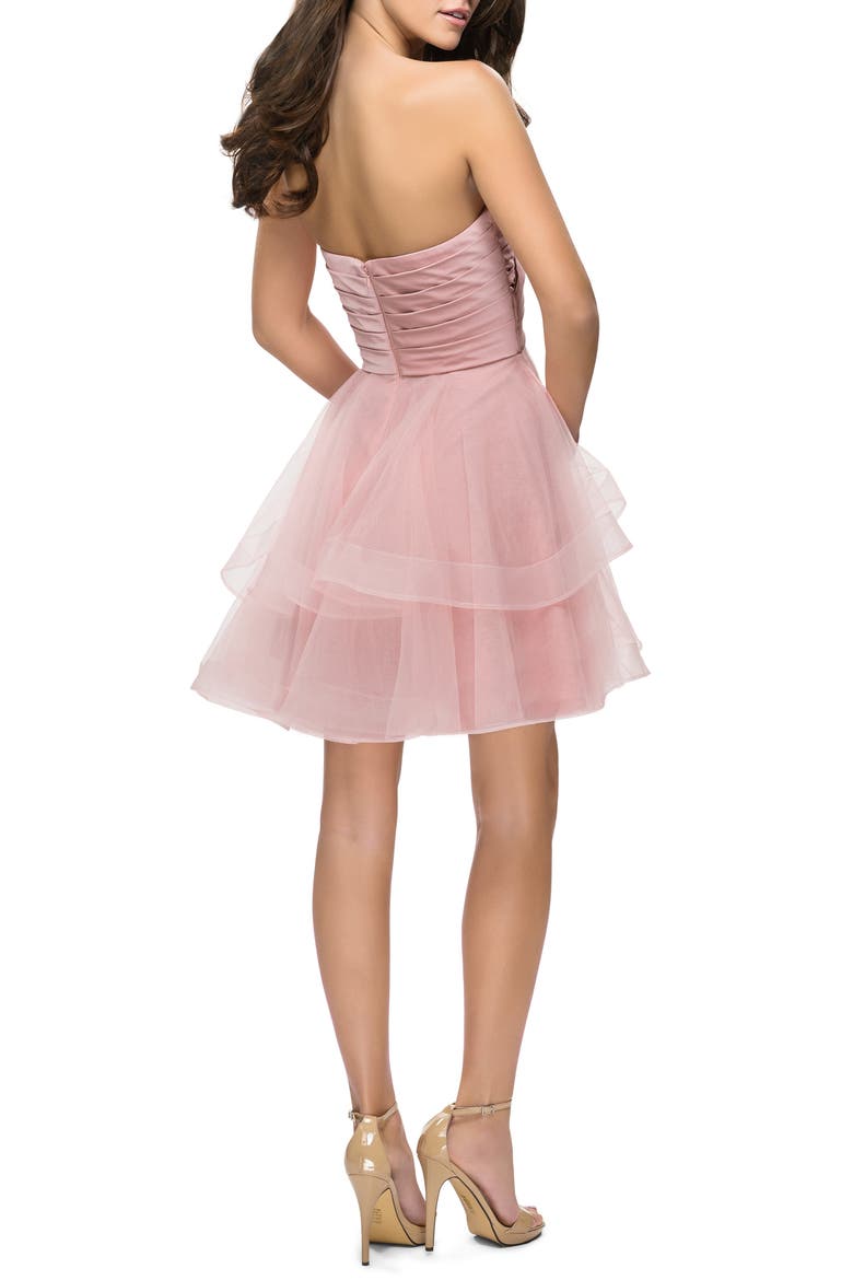 Tiered Tulle Minidress, Alternate, color, BLUSH