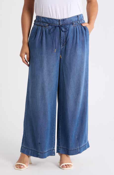 Ultra Skyrise Wide Leg Drawstring Jeans