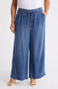 Wit & Wisdom Ultra Skyrise Wide Leg Drawstring Jeans