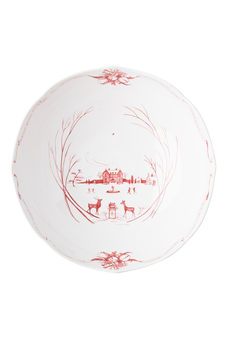 Country Estate Centerpiece Bowl, Alternate, color, RUBY