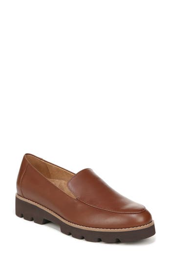 Vionic Kensley H9623l6201 Loafers Brown Leather Comfort Shoes Hawk030 In Brown