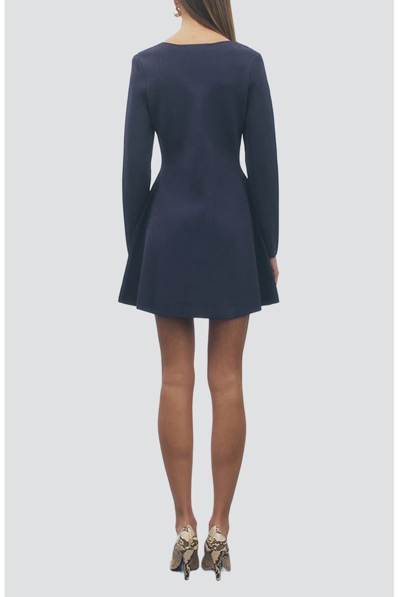 Enith Long Sleeve Minidress, Alternate, color, NAVY