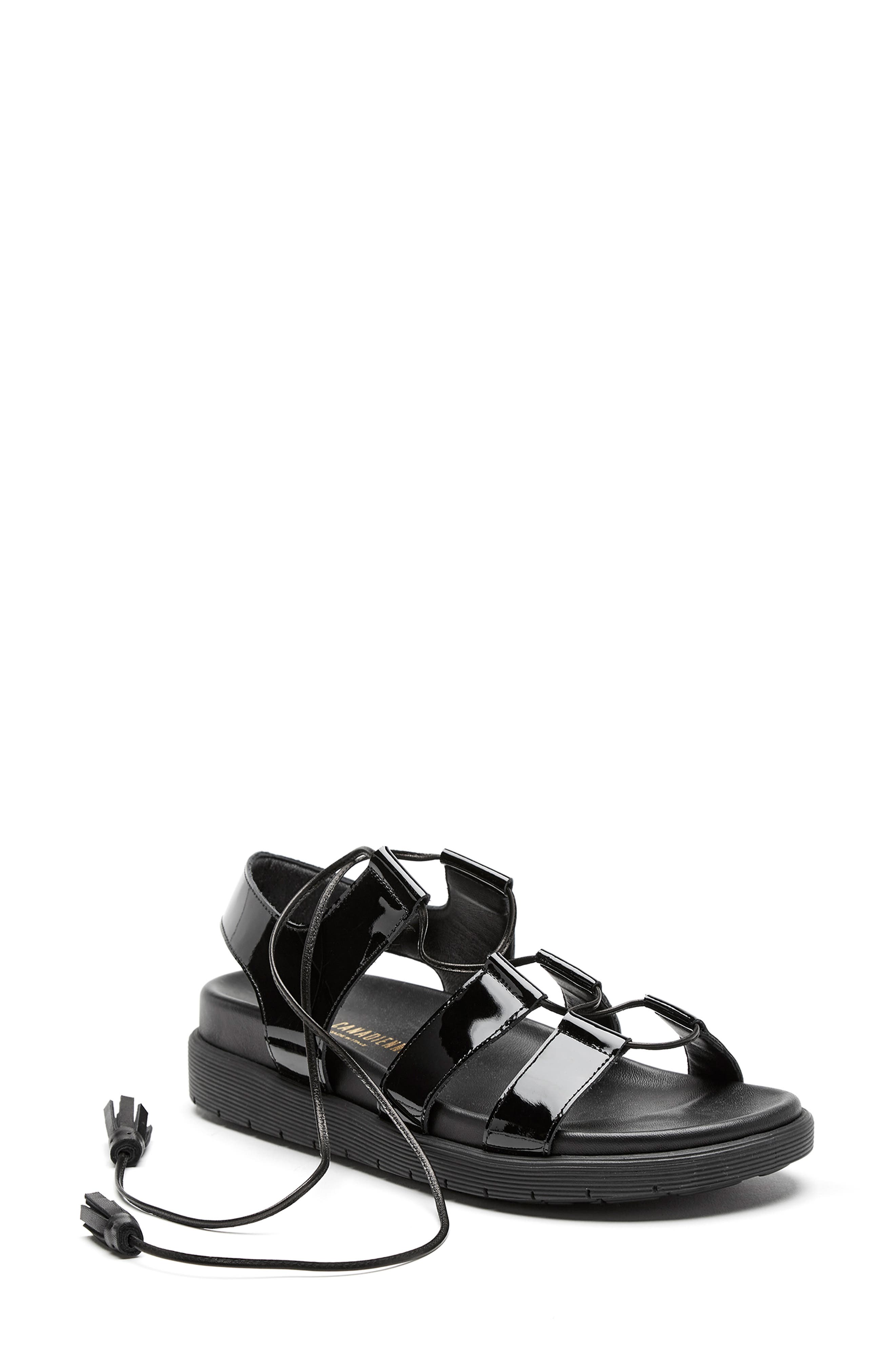 La Canadienne Rambler Ankle Wrap Platform Sandal, Main, color, 
