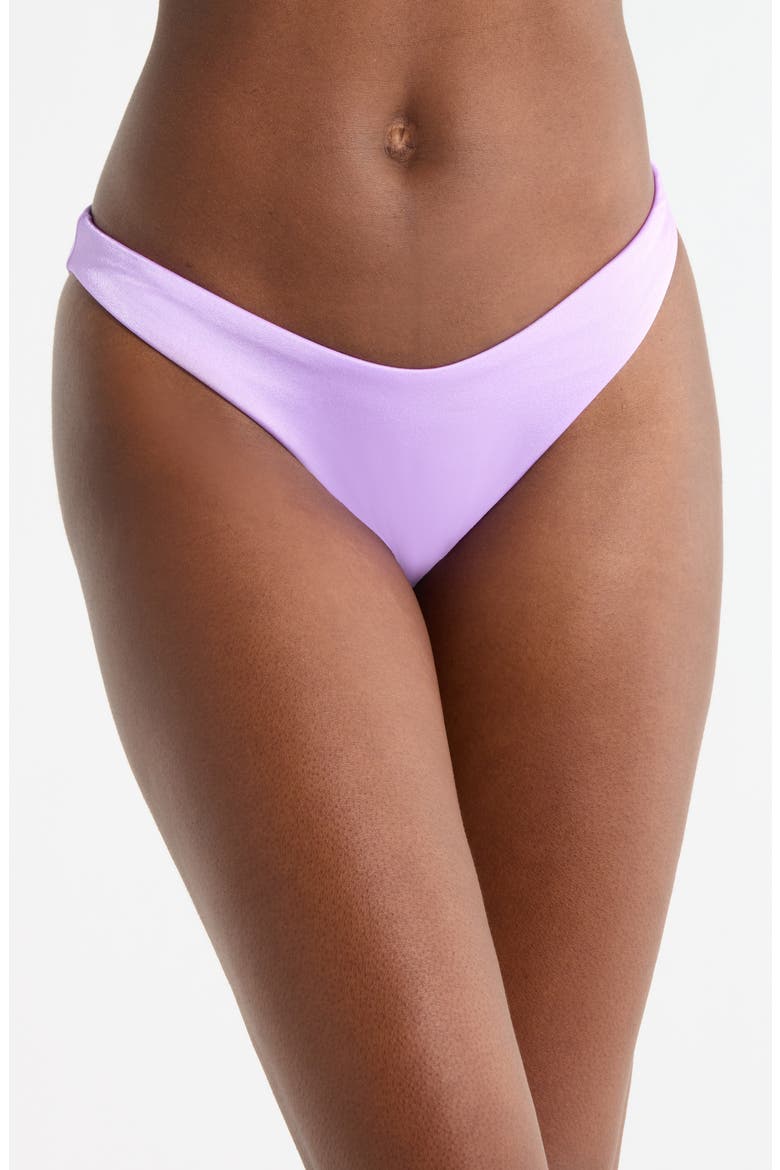Lilac Splendour Metallic Reversible Swim Bottoms, Main, color, PURPLE
