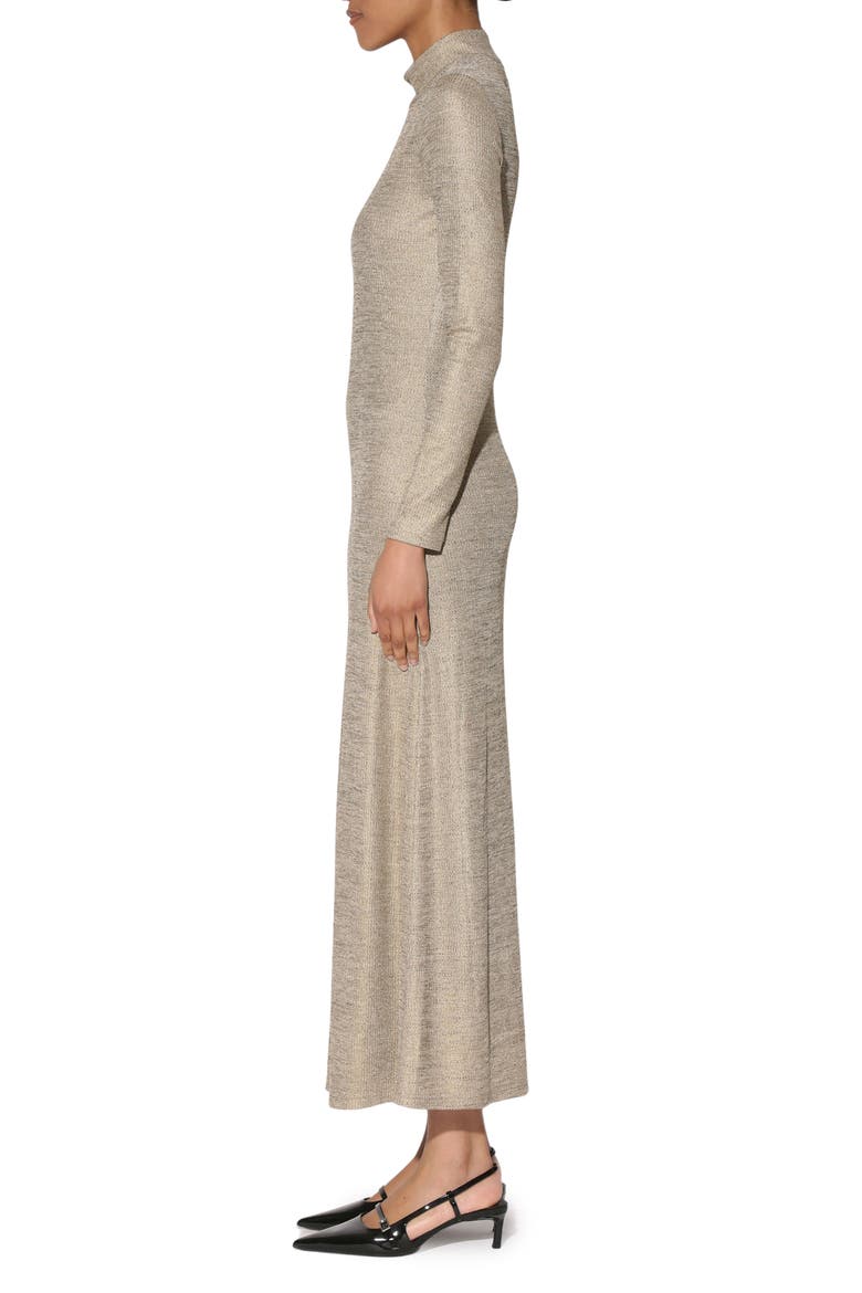 Ella Metallic Long Sleeve Sweater Dress, Alternate, color, GOLD