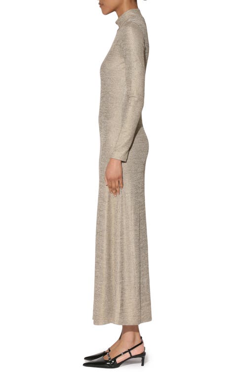 Shop Walter Baker Ella Metallic Long Sleeve Sweater Dress In Gold
