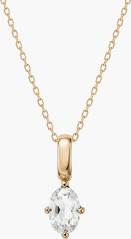 Little Sky Stone Oval Birthstone Necklace