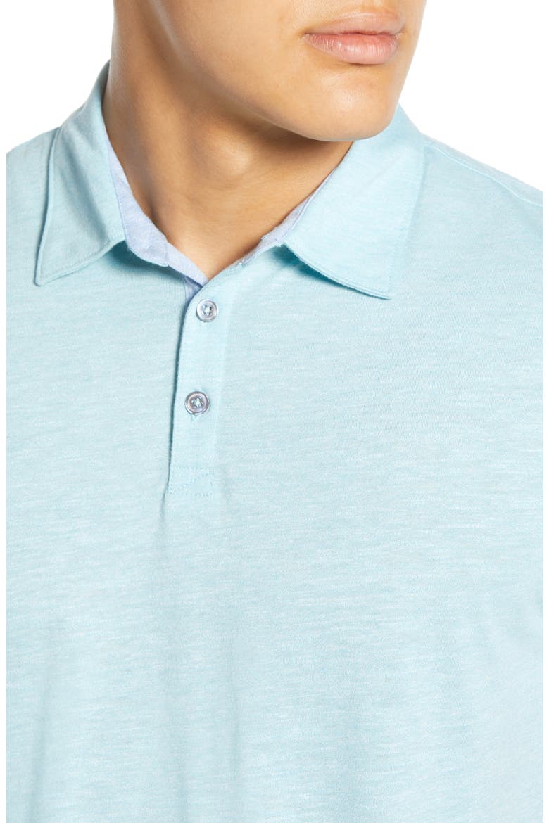 Liff Regular Fit Slub Polo, Alternate, color, AQUA