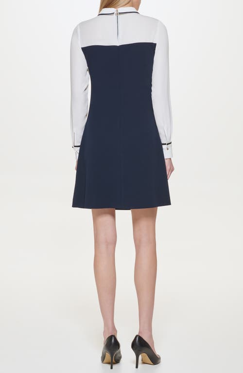 Tommy Hilfiger Colorblock Long Sleeve Dress
