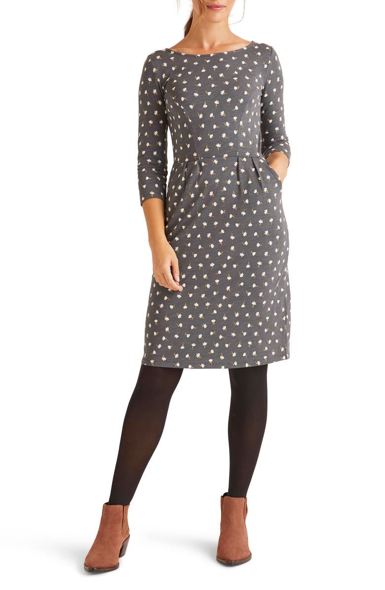 Boden Penny Floral Jersey Dress, Main, color, 