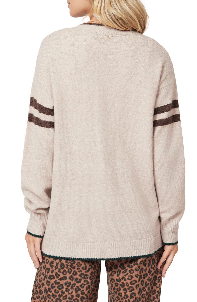 Scotch & Soda Varsity Cardigan, Alternate, color, Medium Oatmeal Heather
