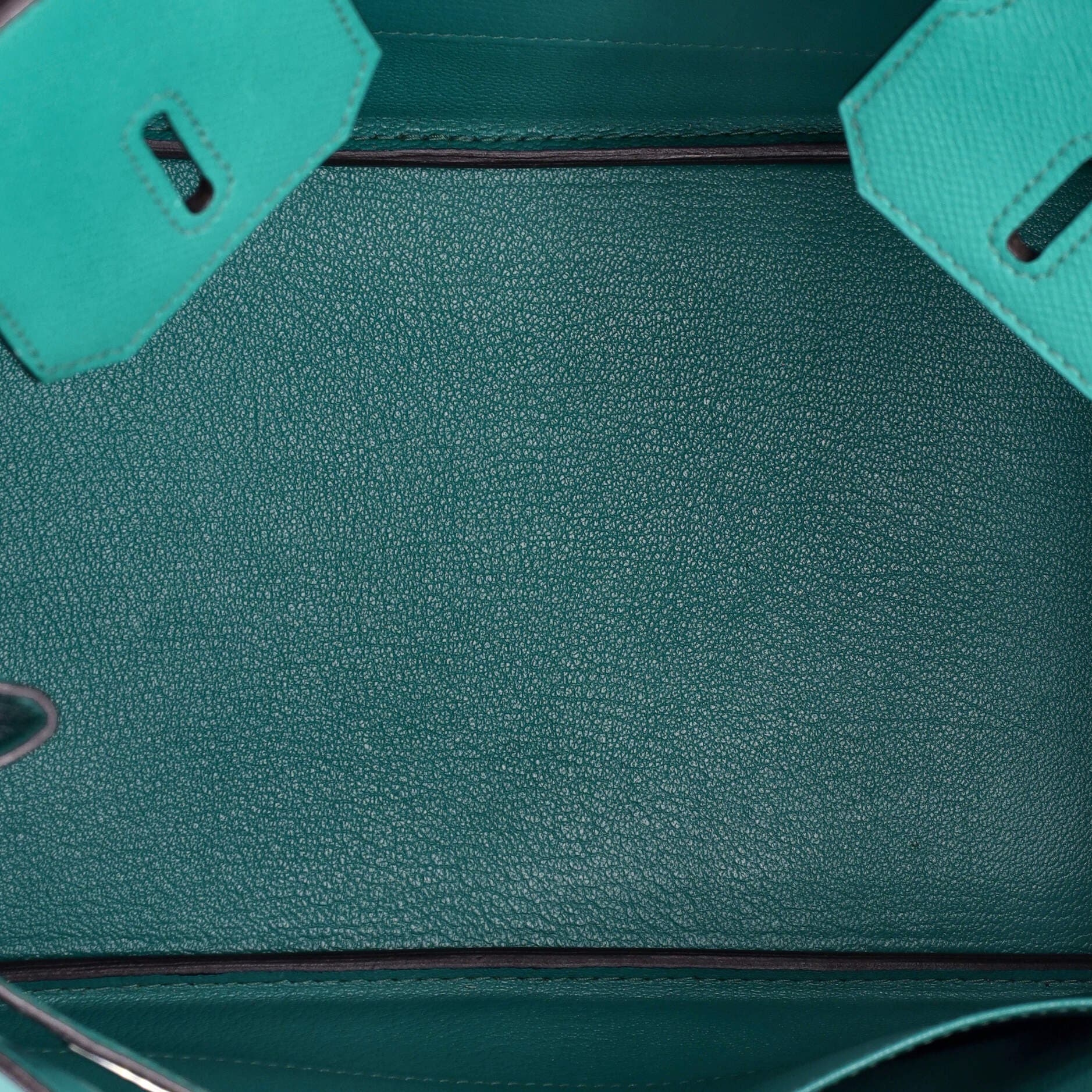 Pre-Owned Hermes Birkin Handbag Blue Epsom with Palladium Hardware 30, Alternate, color, Bleu Paon