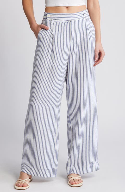 The Harlow Wide Leg Linen Pants