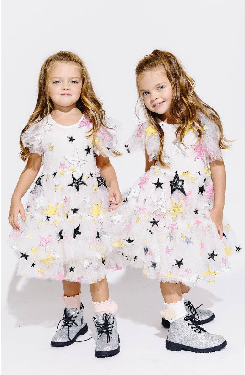 Lola + The Boys Super Star Party Dress, Alternate, color, White