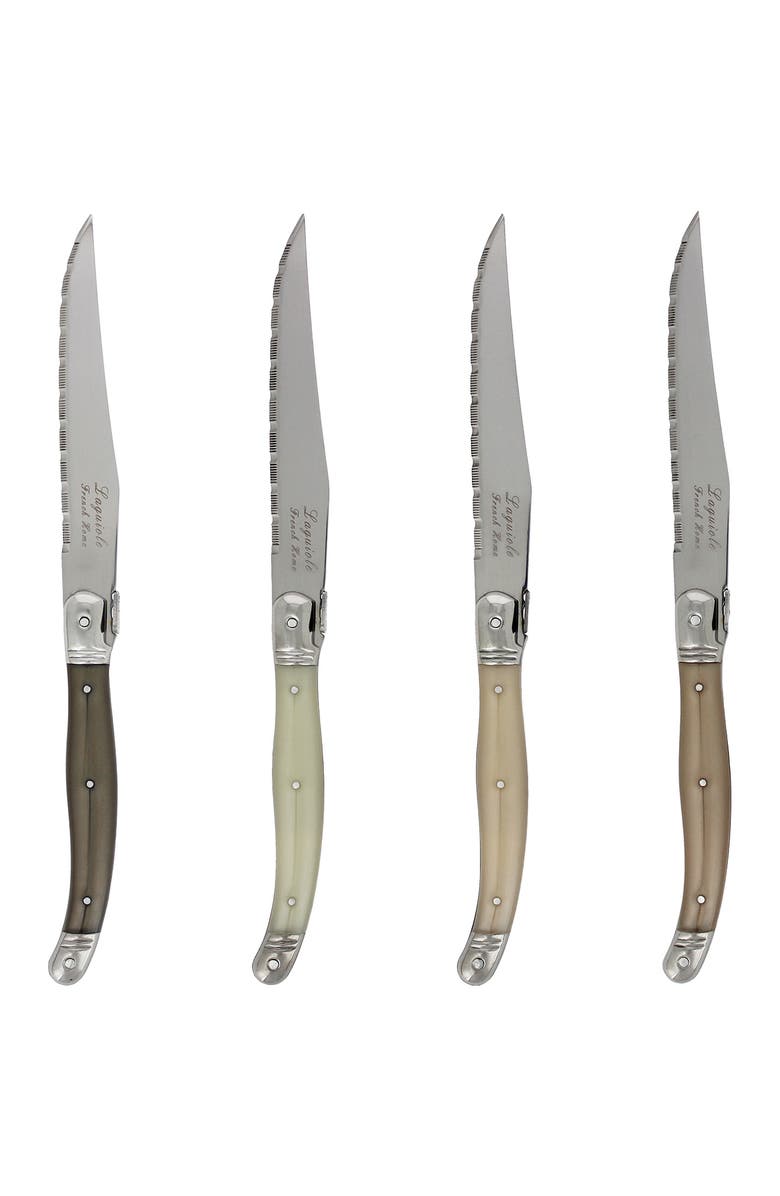 FRENCH HOME Laguiole Neutral Tones Steak Knives - Set of 4, Alternate, color, Multi Color