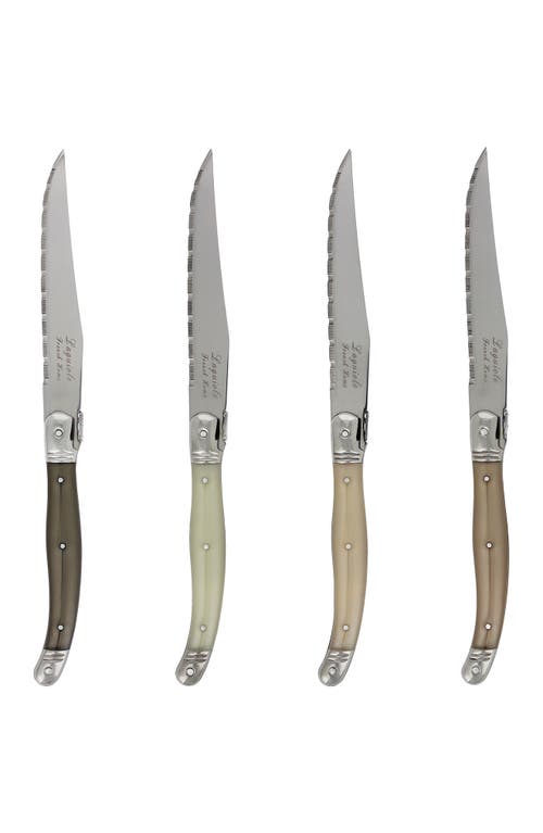 French Home Laguiole Neutral Tones Steak Knives In Multi Color