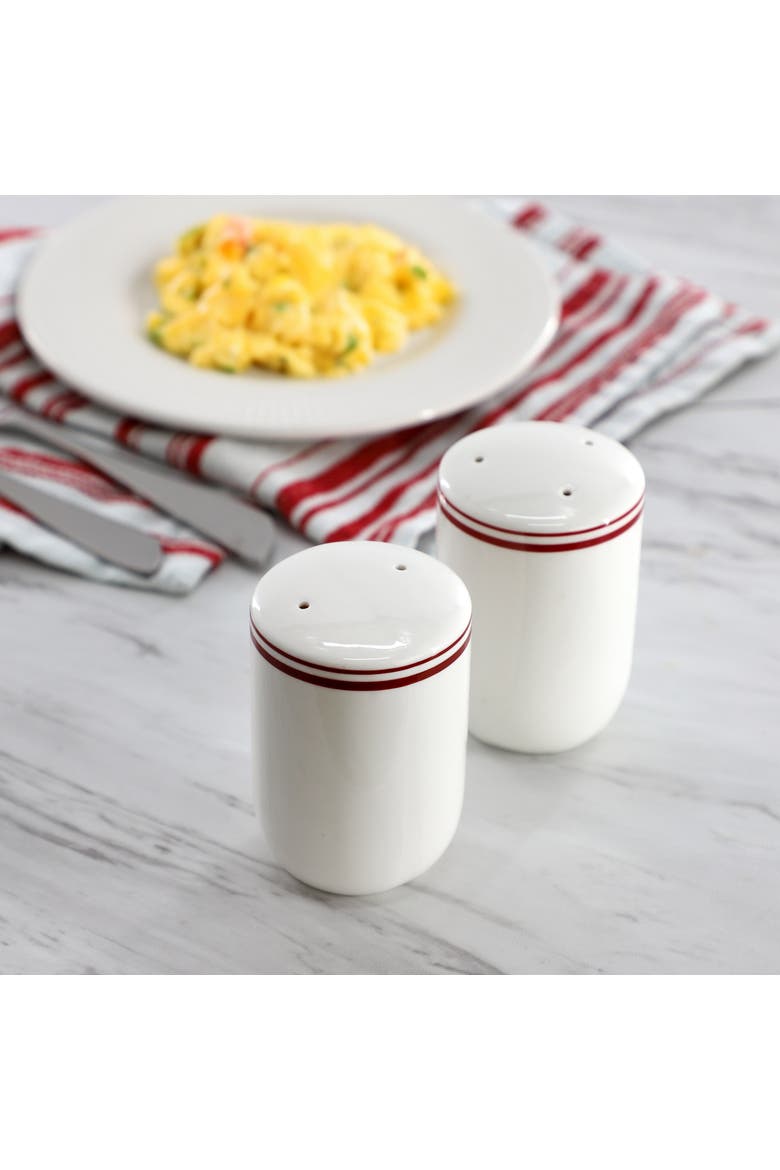Le Marais Fine Ceramic Salt and Pepper Shaker Set, Alternate, color, Brick