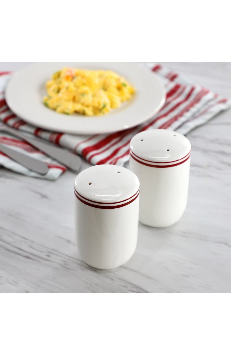 Sur La Table Le Marais Fine Ceramic Salt and Pepper Shaker Set, Alternate, color, Brick