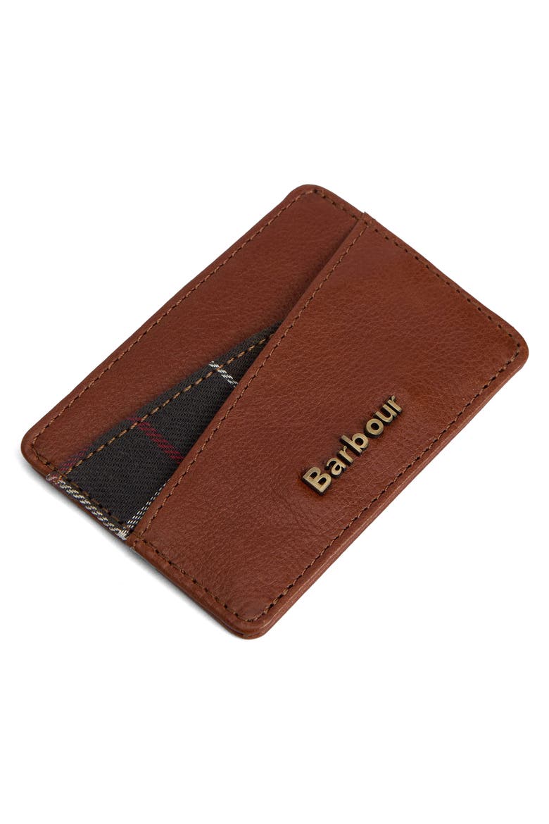 Katrine Leather Card Case, Alternate, color, BROWN
