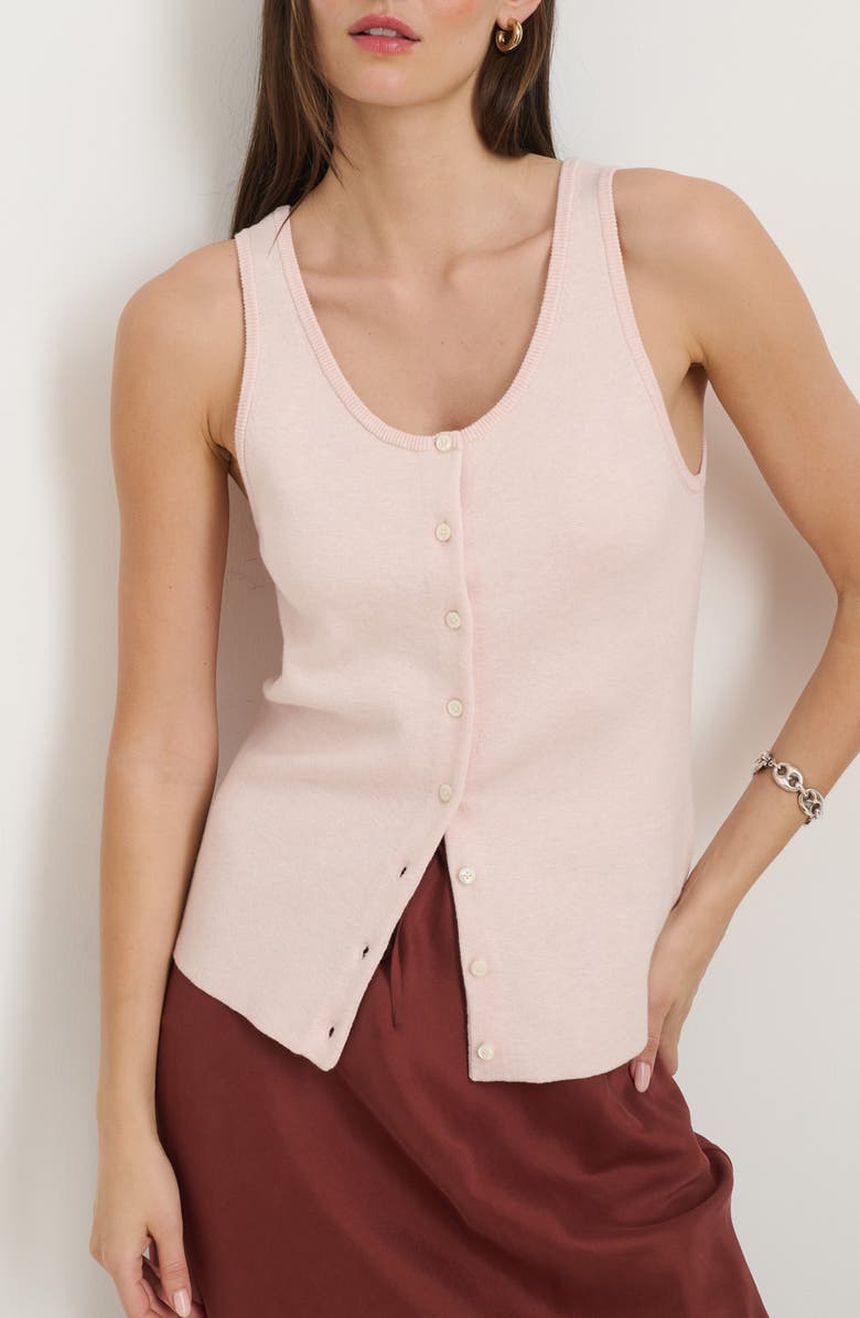 Alex Mill Louisa Cotton & Cashmere Vest, Main, color, Whisper Pink
