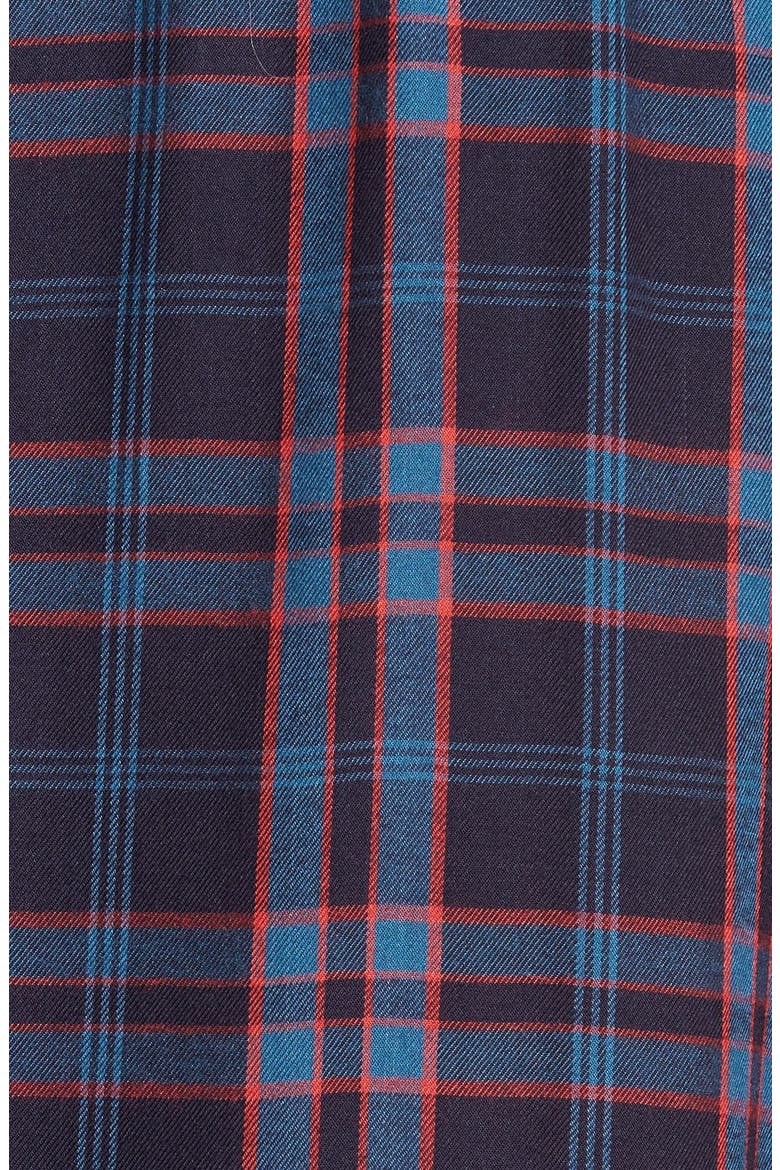 Treasure&Bond Drapey Plaid Shirt, Alternate, color, NAVY INDIGO TWIN SHIRTING