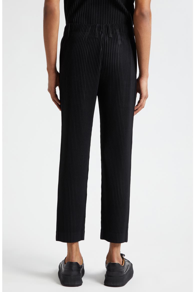 Pleated Pull-On Pants, Alternate, color, BLACK