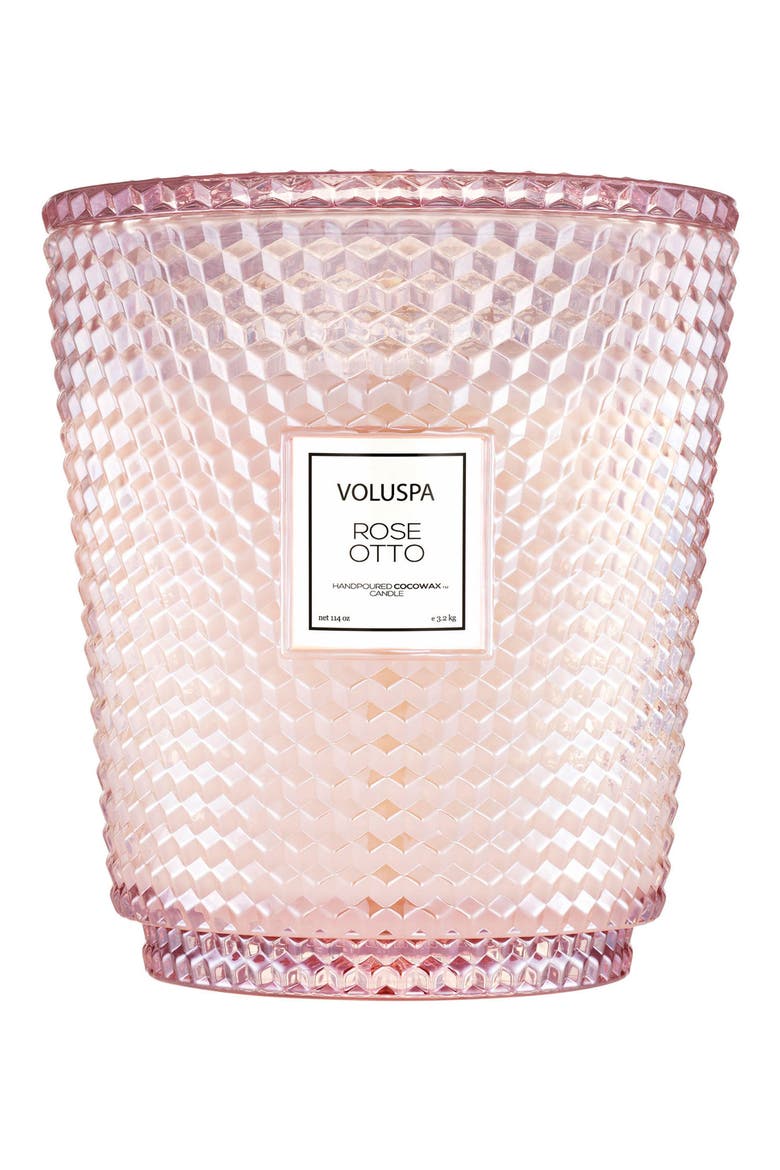 Rose Otto Five-Wick Hearth Candle, Main, color, NO COLOR